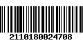 Código de Barras 2110180024708