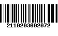 Código de Barras 2110203002072