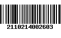 Código de Barras 2110214002603