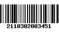 Código de Barras 2110302003451