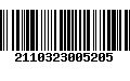 Código de Barras 2110323005205