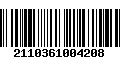 Código de Barras 2110361004208