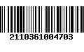 Código de Barras 2110361004703