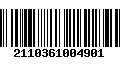 Código de Barras 2110361004901