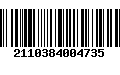 Código de Barras 2110384004735