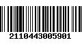 Código de Barras 2110443005901