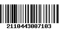 Código de Barras 2110443007103