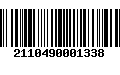 Código de Barras 2110490001338