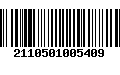 Código de Barras 2110501005409