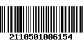 Código de Barras 2110501006154