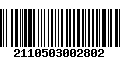 Código de Barras 2110503002802