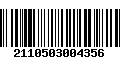 Código de Barras 2110503004356