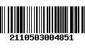 Código de Barras 2110503004851