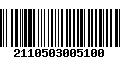 Código de Barras 2110503005100