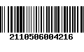 Código de Barras 2110506004216