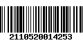 Código de Barras 2110520014253