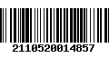 Código de Barras 2110520014857