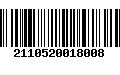 Código de Barras 2110520018008