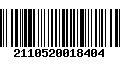 Código de Barras 2110520018404