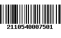 Código de Barras 2110540007501