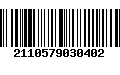 Código de Barras 2110579030402