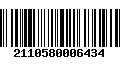 Código de Barras 2110580006434