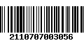 Código de Barras 2110707003056