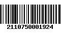 Código de Barras 2110750001924