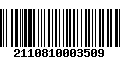 Código de Barras 2110810003509