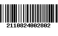 Código de Barras 2110824002802