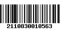 Código de Barras 2110830010563