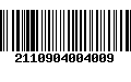 Código de Barras 2110904004009