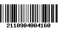 Código de Barras 2110904004160