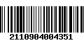 Código de Barras 2110904004351