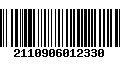 Código de Barras 2110906012330