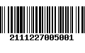 Código de Barras 2111227005001