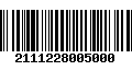 Código de Barras 2111228005000