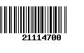 Código de Barras 21114700