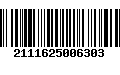 Código de Barras 2111625006303