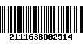 Código de Barras 2111638002514