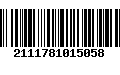 Código de Barras 2111781015058