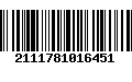 Código de Barras 2111781016451