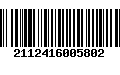 Código de Barras 2112416005802