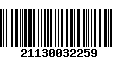 Código de Barras 21130032259