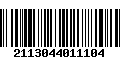 Código de Barras 2113044011104