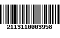 Código de Barras 2113110003958