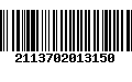 Código de Barras 2113702013150