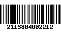 Código de Barras 2113804002212