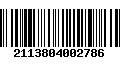 Código de Barras 2113804002786