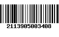 Código de Barras 2113905003408